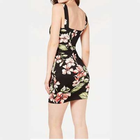 Guess Corrine Floral Knot-Front Sheath Dress - Picture 2 of 3